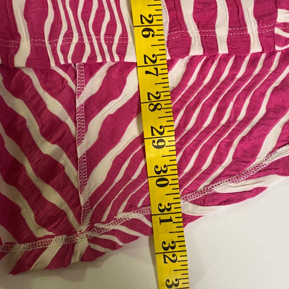 IC Collection by Connie K Vibrant Pink and White Women's Tunic Rayon Textured - Picture 8 of 8